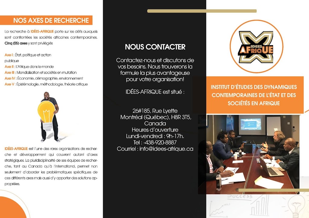 IDÉES-AFRIQUE | 71A Av. Strathyre, LaSalle, QC H8R 3P8, Canada | Phone: (438) 920-8887