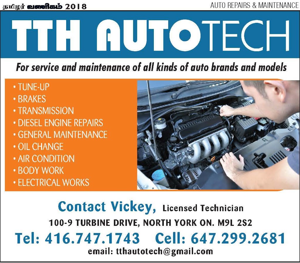 TTH Auto Tech | 100 Turbine Dr #9, North York, ON M9L 1R3, Canada | Phone: (647) 299-2681