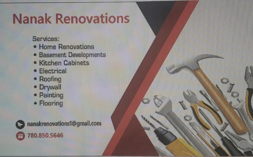 Nanak renovations ltd | 3770 13 St NW, Edmonton, AB T6T 0E5, Canada | Phone: (780) 850-5646