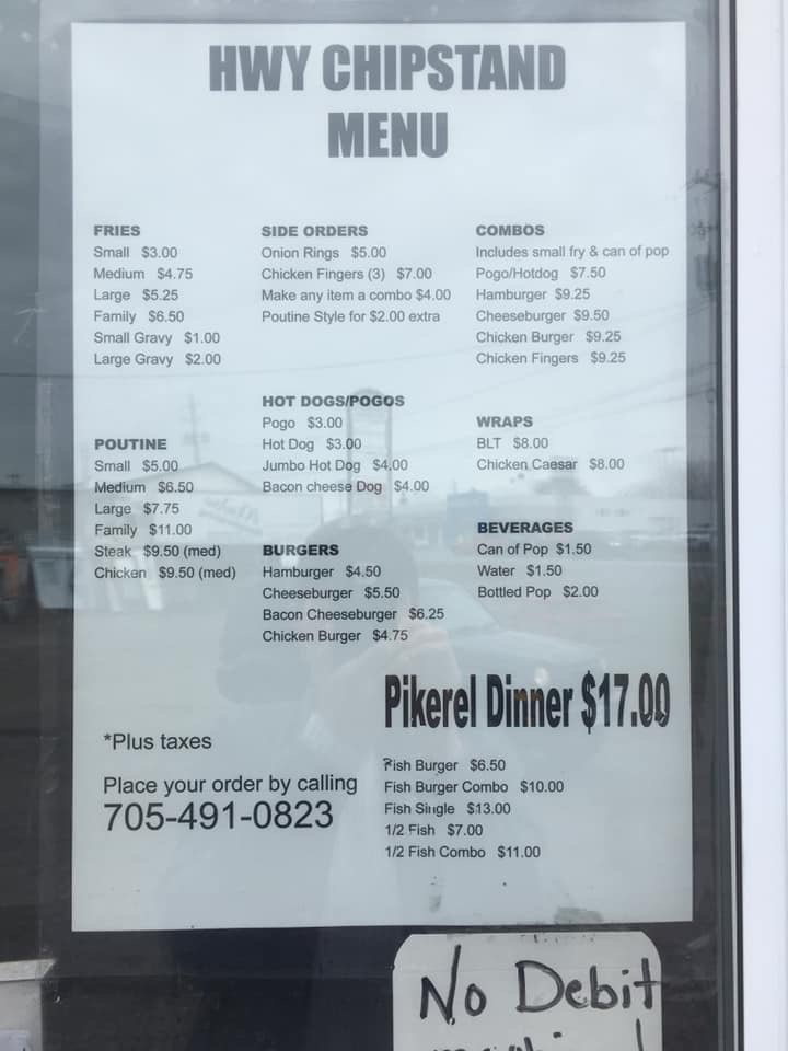 Hwy Chipstand | 18 Front St, Sturgeon Falls, ON P2B 3L3, Canada | Phone: (705) 491-0823