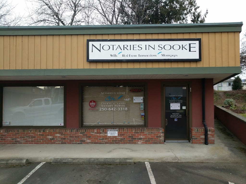 Notaries in Sooke (Cheryl Vavra, Notary Public) | Box 730, 6726 W Coast Rd Unit#1, Sooke, BC V9Z 1H7, Canada | Phone: (250) 642-3318
