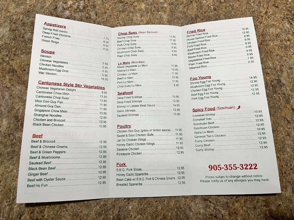 Golden Dragon Restaurant | 48a King St E, Colborne, ON K0K 1S0, Canada | Phone: (905) 355-3222