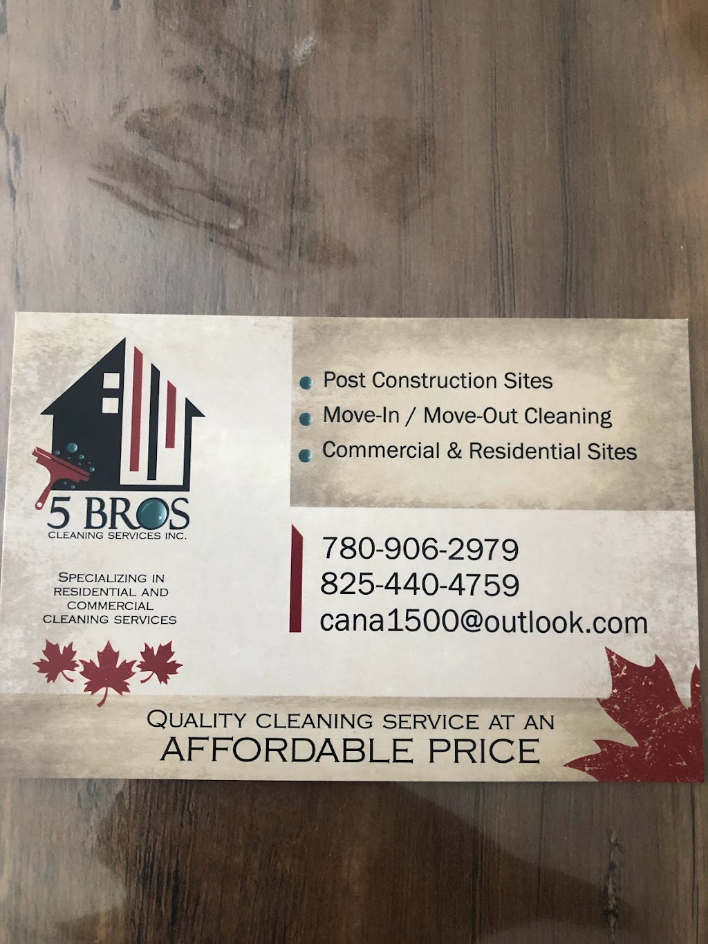 5 bros cleaning services inc | 22435 81 Ave NW, Edmonton, AB T5T 7G6, Canada | Phone: (780) 906-2979