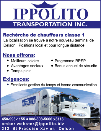 Transport Ippolito | 312 Chem. Saint-François-Xavier, Delson, QC J5B 1Y1, Canada | Phone: (450) 993-1155