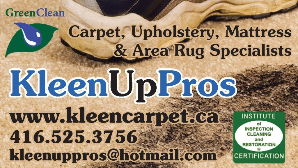 Kleen Up Pros Carpet Cleaning | 52 Hickling Trail, Barrie, ON L4M 5S7, Canada | Phone: (705) 426-2513