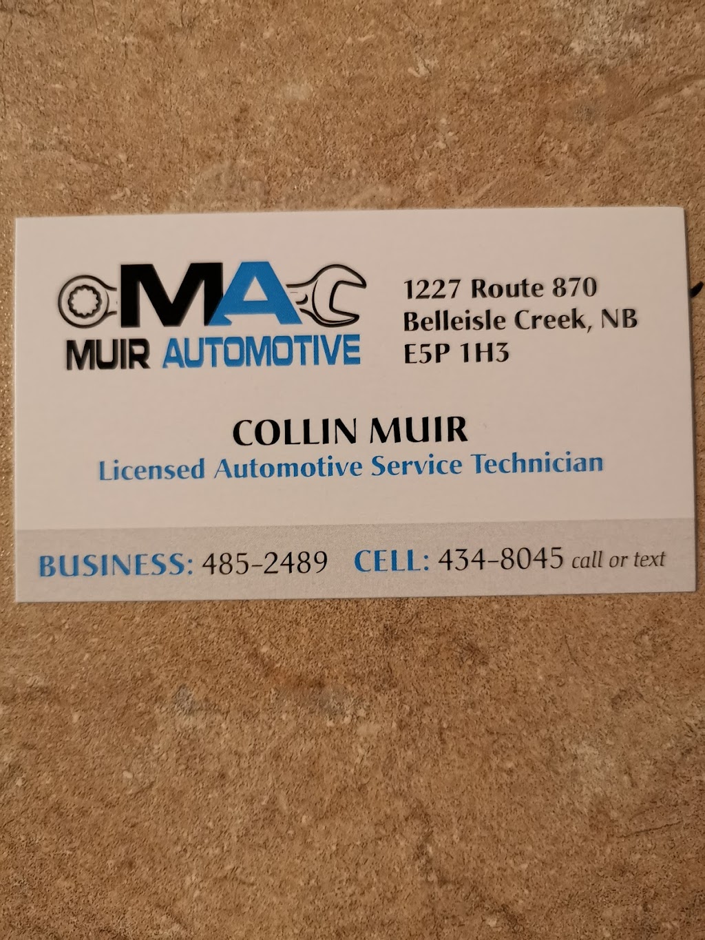 Muir Automotive | 1227 NB-870, Springfield Parish, NB E5P 1H3, Canada | Phone: (506) 485-2489