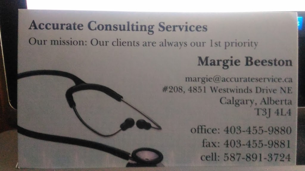 Accurate Consulting Services | 4851 Westwinds Dr NE #208, Calgary, AB T3J 4L4, Canada | Phone: (403) 455-9880