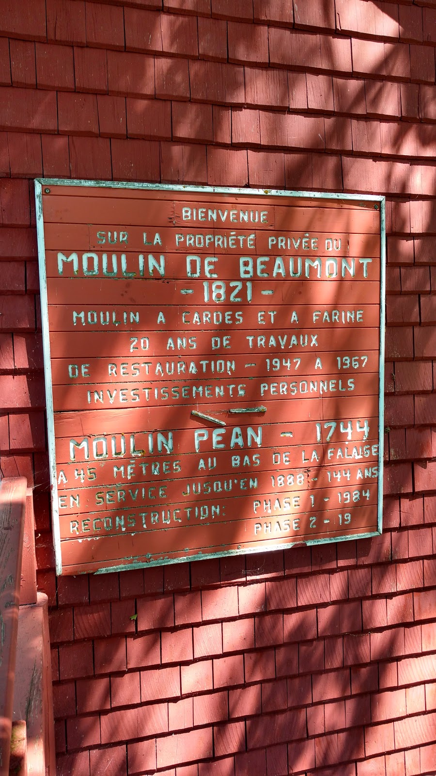 moulin de Beaumont | 2 Route du Fleuve, Saint-Michel-de-Bellechasse, QC G0R 3S0, Canada | Phone: (418) 833-1867