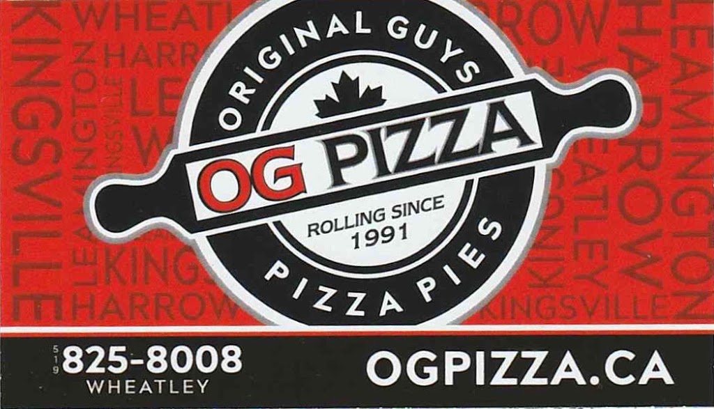 Original Guys Pizza Pies Og Pizza Wheatley 14 Talbot Rd W Wheatley On N0p 2p0 Canada