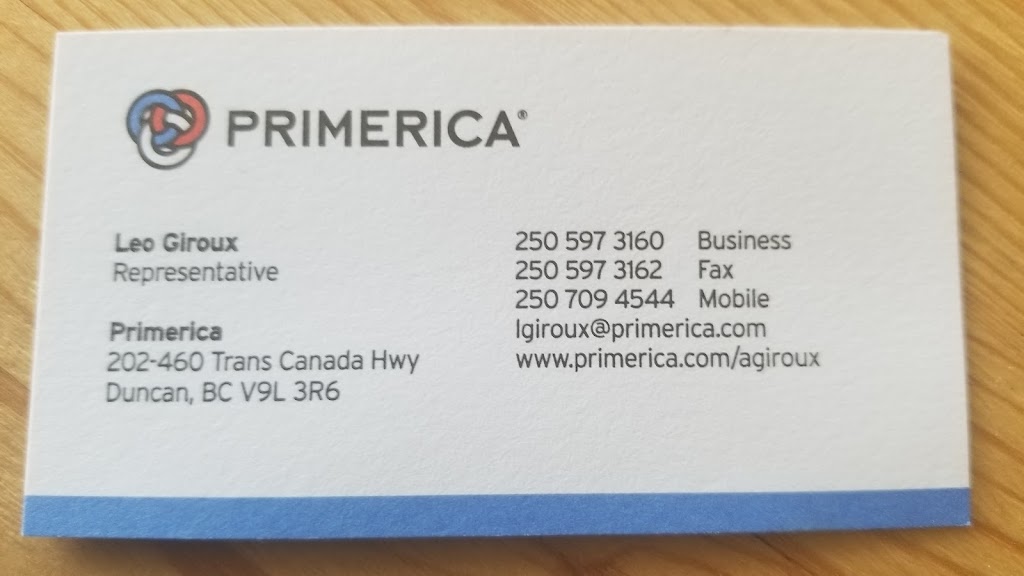 -PRIMERICA | 6694 Genoa Bay Rd, Duncan, BC V9L 5Y7, Canada | Phone: (250) 597-3160