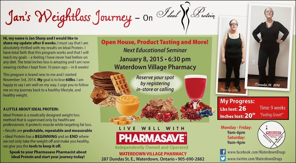 Waterdown Village Pharmacy | 287 Dundas St E, Waterdown, ON L0R 2H6, Canada | Phone: (905) 690-2882