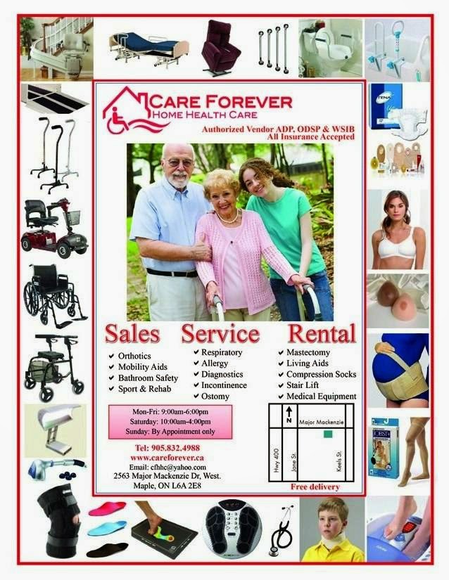 Care Forever Home Health Care | 2563 Major MacKenzie Dr W, Maple, ON L6A 2E8, Canada | Phone: (905) 832-4988