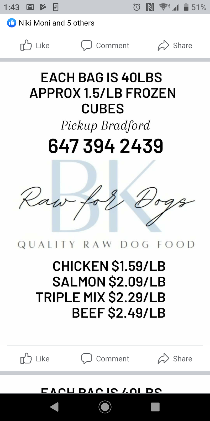 BKS RAW FOR DOGS | 217 Devald Rd, Bradford, ON L3Z 3Y7, Canada | Phone: (647) 394-2439