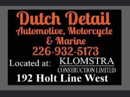 Dutch Detail | 192 Holt Line, Port Lambton, ON N0P 2B0, Canada | Phone: (226) 932-5173