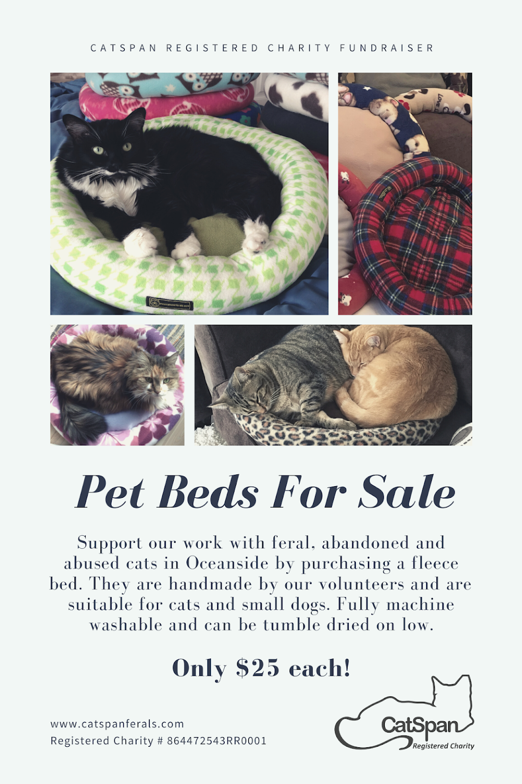 CatSpan Ferals Registered Charity | Box 64 STN Main, Nanoose Bay, BC V9P 9J9, Canada | Phone: (250) 240-7702