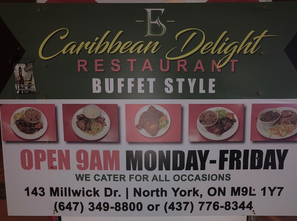 E Caribbean Delight Restaurant | 143 Millwick Dr, North York, ON M9L 1Y7, Canada | Phone: (647) 349-8800