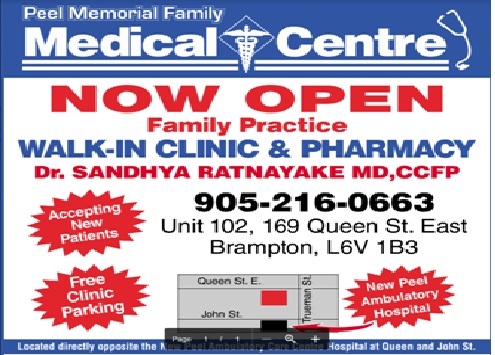 Peel Memorial Pharmacy & Walk-in Clinic | health | 169 Queen St E #102, Brampton, ON L6W 2B2, Canada | 9052160663 OR +1 905-216-0663