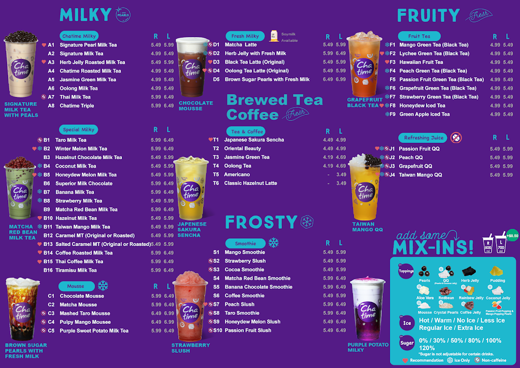 Chatime Bedford | 11 Bloom Ln Unit 105, Bedford, NS B4B 1S8, Canada | Phone: (902) 405-0697
