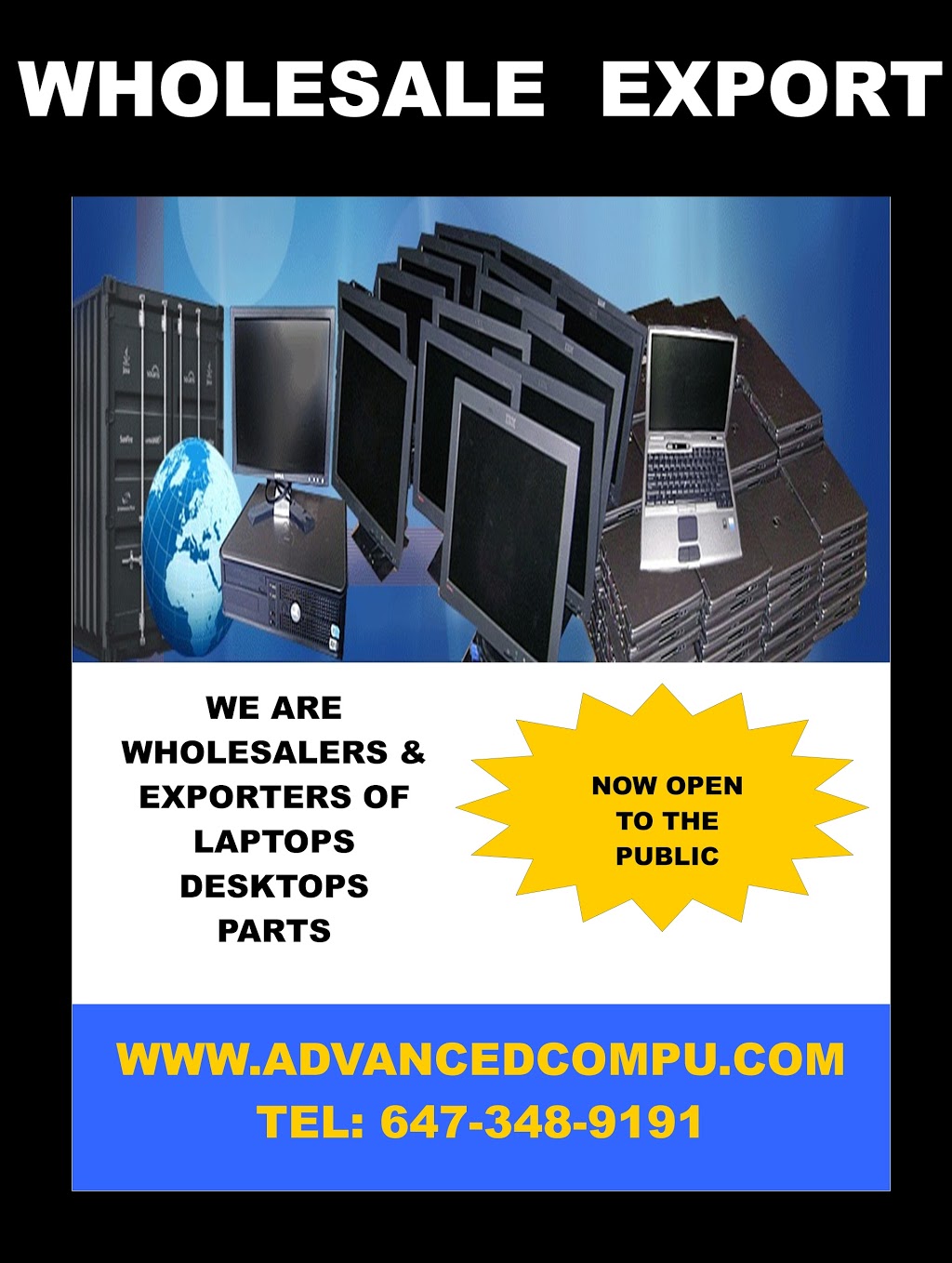 Advanced Computers | 12 Vulcan St, Etobicoke, ON M9W 1L2, Canada | Phone: (647) 348-9191