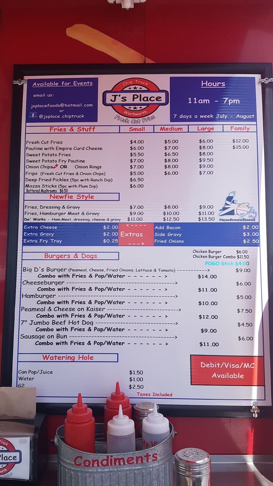 Js Place Chip Truck | County Road 29 &, ON-30, Trent Hills, ON K0K 1R0, Canada | Phone: (905) 872-0199