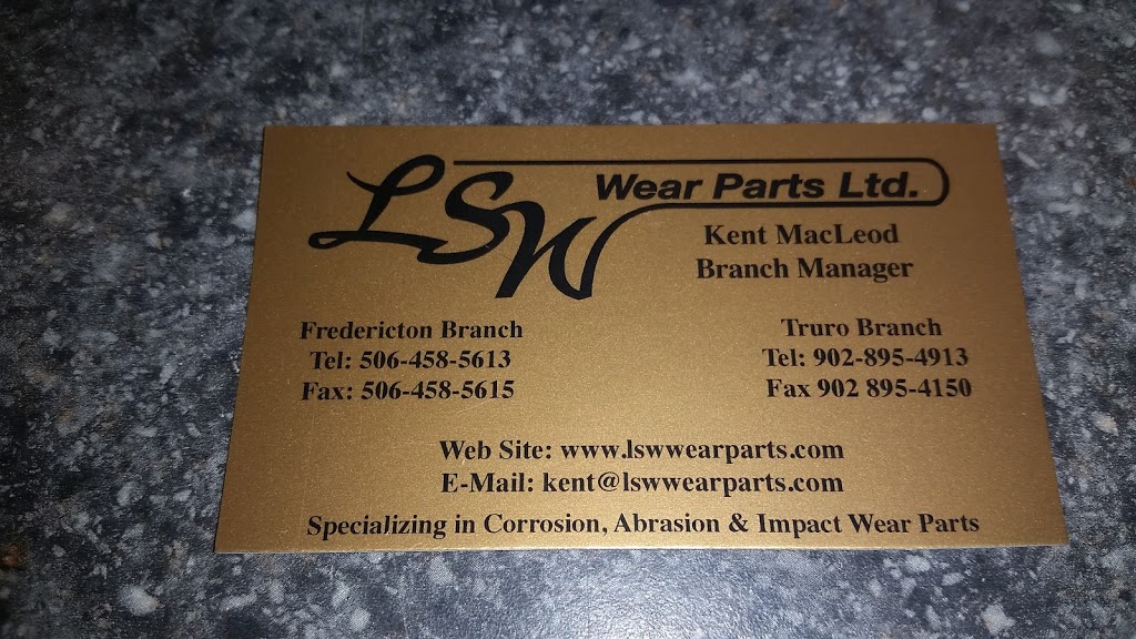LSW Wear Parts Ltd | 365 Industrial Av, Truro, NS B2N 6V3, Canada | Phone: (902) 895-4913