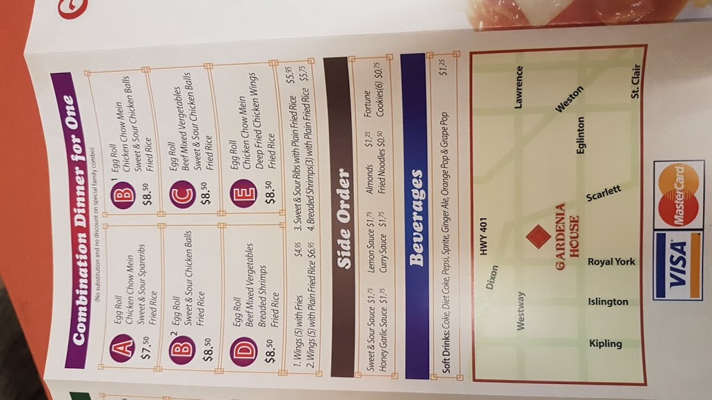 Gardenia House Chinese Food | 712 Scarlett Rd, Etobicoke, ON M9P 2T5, Canada | Phone: (416) 244-6423
