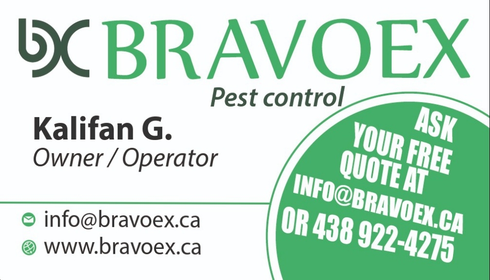 BRAVOEX Pest control | 2583 Carling Ave, Ottawa, ON K2B 7H7, Canada | Phone: (438) 922-4275