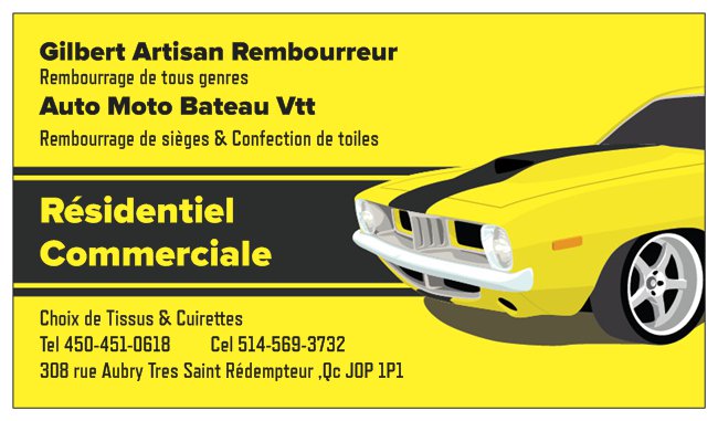 Gilbert Artisan Rembourreur | 308 Rue Aubry, Très-Saint-Rédempteur, QC J0P 1P1, Canada | Phone: (514) 569-3732