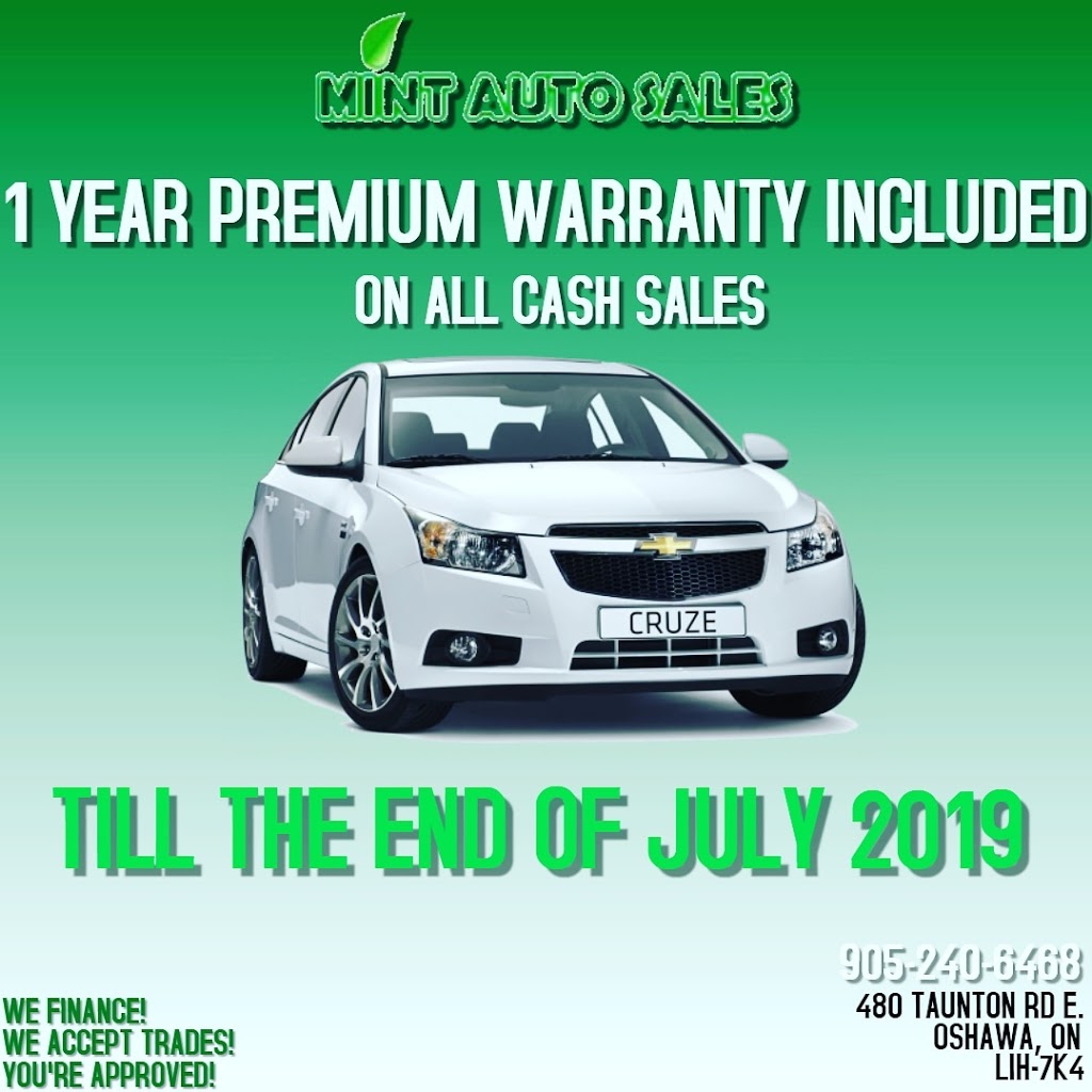 Mint Auto Sales | 450-480 Taunton Rd E, Oshawa, ON L1H 7K4, Canada | Phone: (905) 240-6468