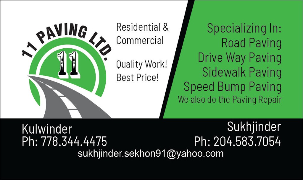Paving Contractor Abbotsford -11 Paving Ltd | 3431 Shuswap Terrace, Abbotsford, BC V2T 4Z4, Canada | Phone: (778) 344-4475