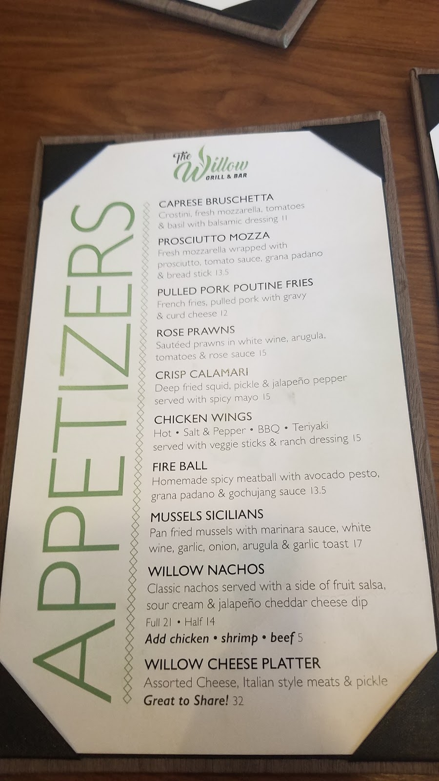 The Willow Grill & Bar | 8016 Sparrow Dr, Leduc, AB T9E 8B7, Canada | Phone: (780) 769-0188
