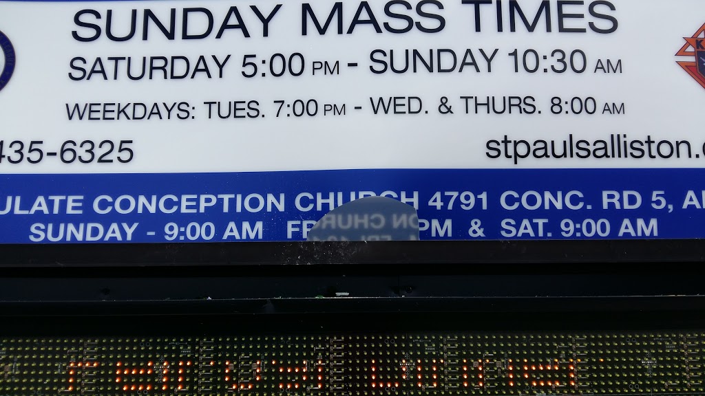 St. Pauls Catholic Church | 190 King St S, Alliston, ON L9R 1C1, Canada | Phone: (705) 435-6325