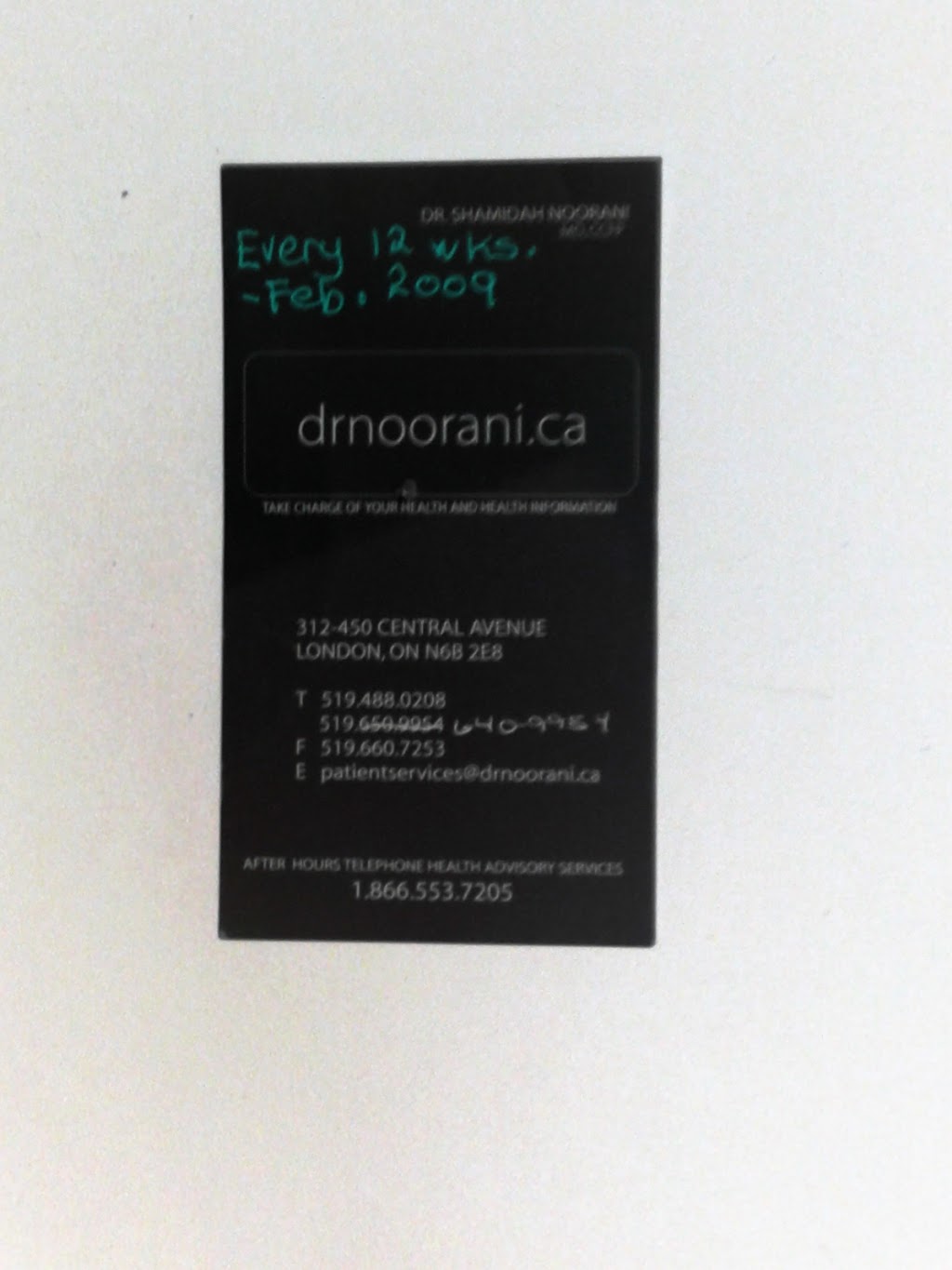 Dr. Noorani | 450 Central Ave, London, ON N6B 2E8, Canada | Phone: (519) 488-0208