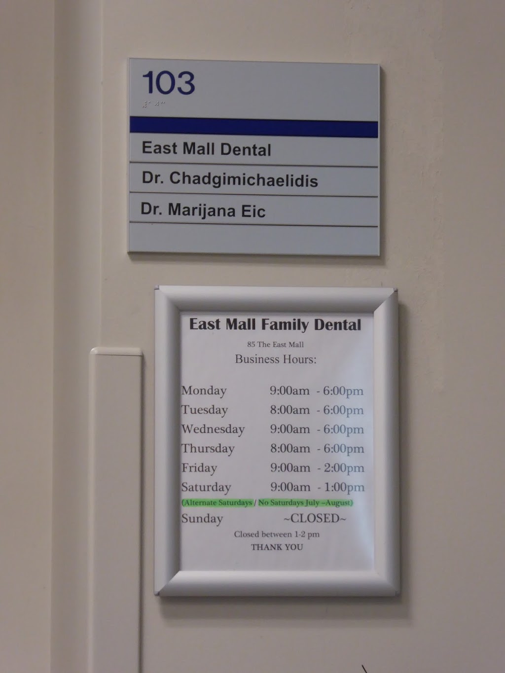 East Mall Family Dental | 85 The East Mall #103, Etobicoke, ON M8Z 5W4, Canada | Phone: (416) 621-2550
