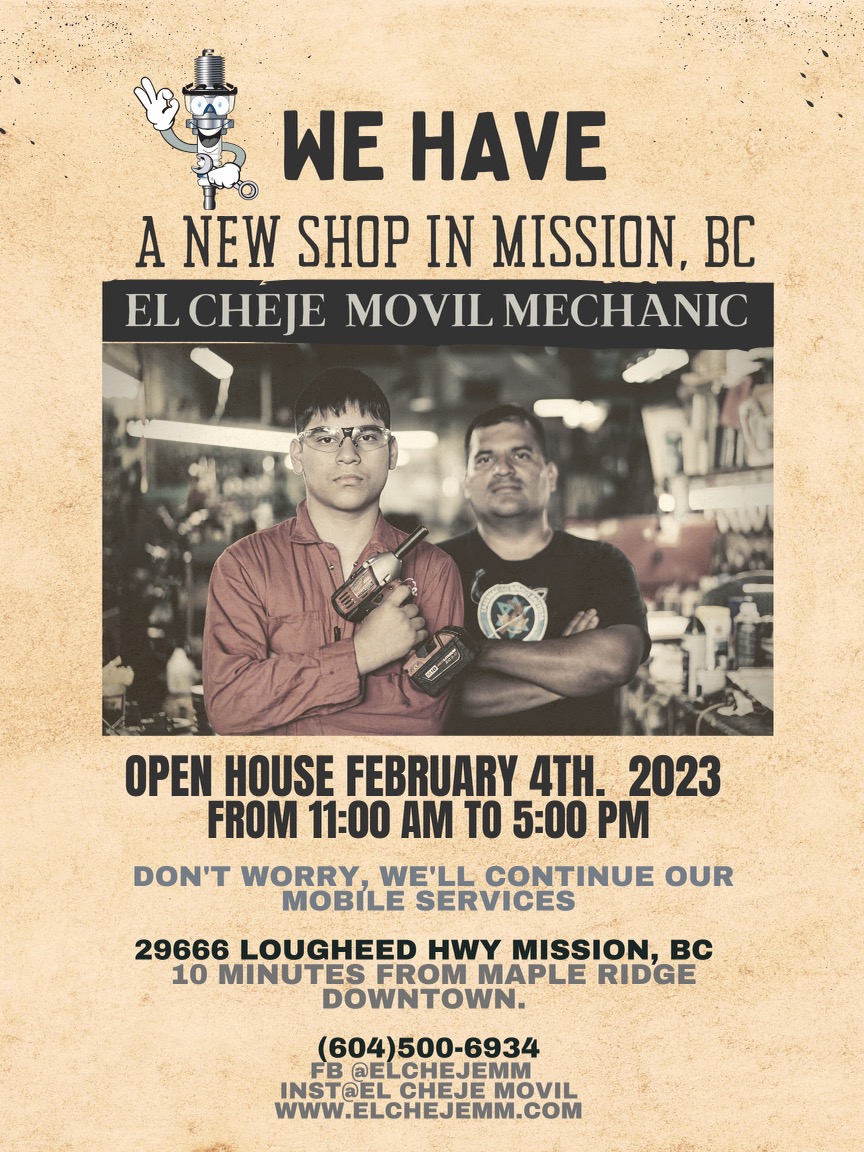 El Cheje Movil Mechanic | 29666 Lougheed Hwy., Mission, BC V4S 1H3, Canada | Phone: (604) 500-6934