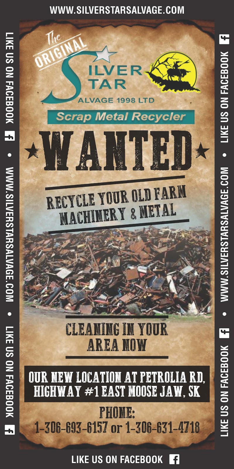 Silver Star Salvage 1998 Ltd. | Petrolia Road, Highway #1 East, Moose Jaw, SK S6H 7N3, Canada | Phone: (306) 631-4718