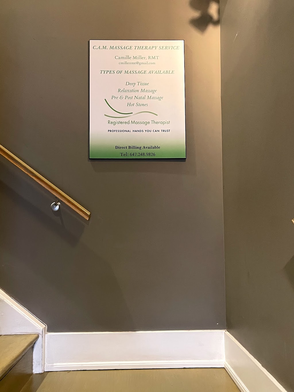 C.A.M. Massage Therapy and Wellness | 10 Falconer Dr Unit 8, Mississauga, ON L5N 3L8, Canada | Phone: (647) 248-9826