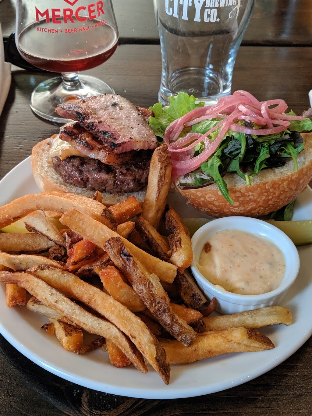 Mercer Kitchen | Beer Hall | 108 Ontario St, Stratford, ON N5A 3H2, Canada | Phone: (519) 271-1888