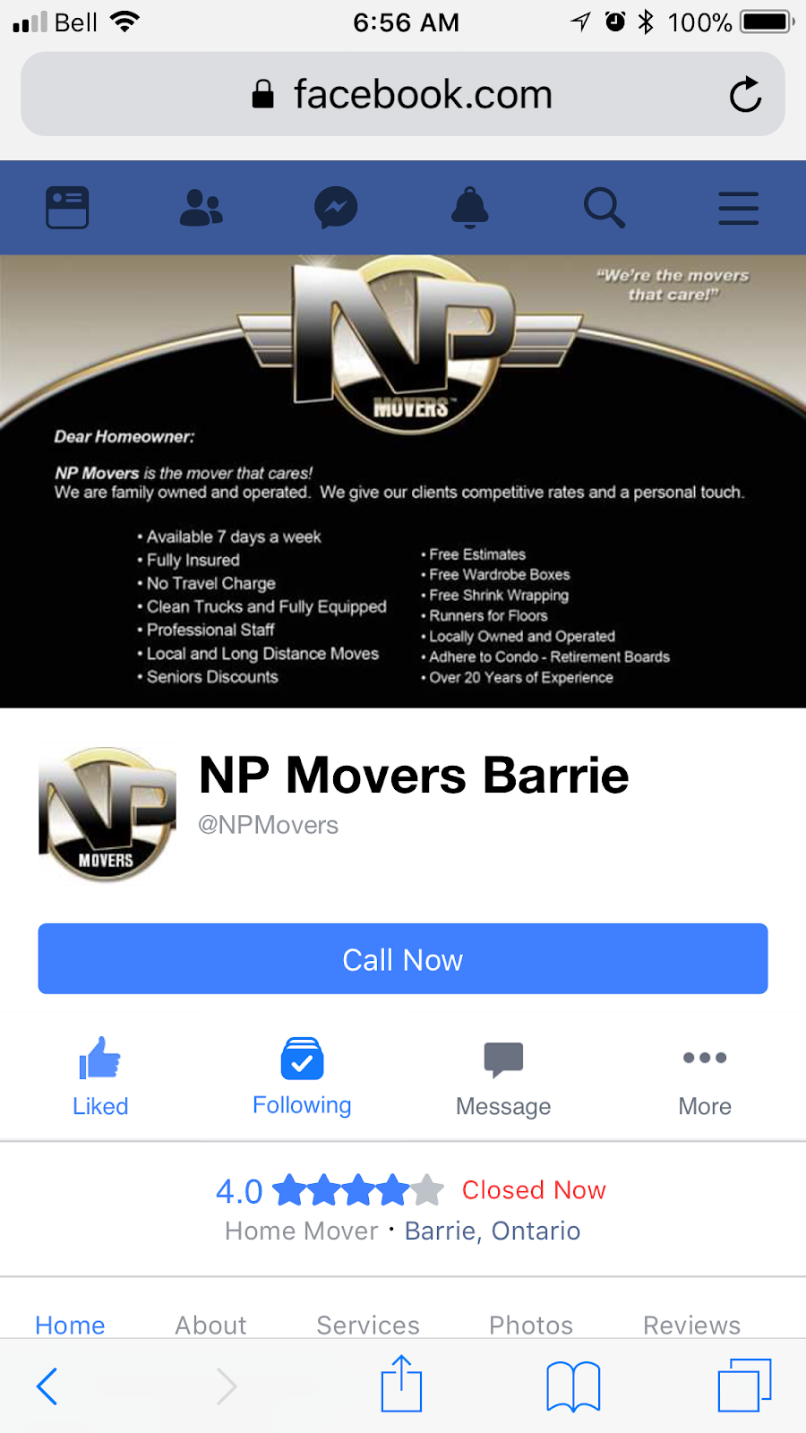NP Movers | 5 Tamarack Trail, Barrie, ON L4N 9S1, Canada | Phone: (705) 735-2761