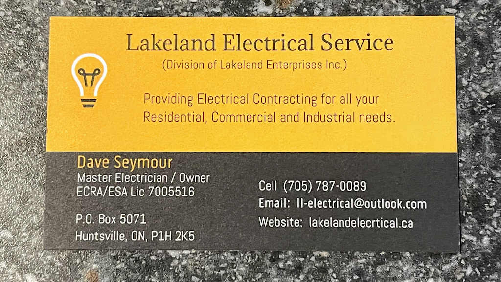 Lakeland Electrical Service | 58 Gun Club Rd, Huntsville, ON P1H 0G8, Canada | Phone: (705) 787-0089