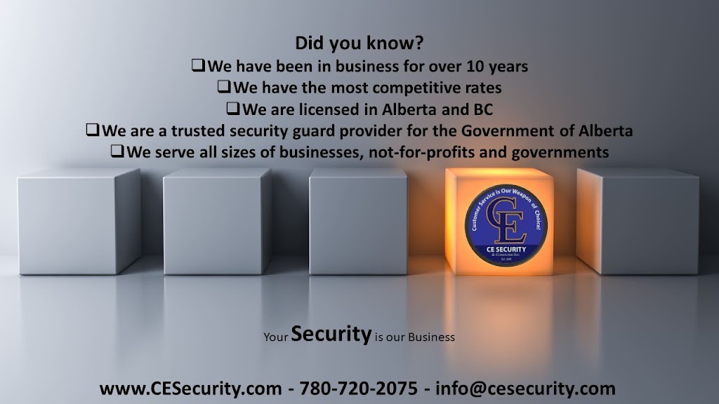 CE Security & Consulting | 6 Newcastle Way, St. Albert, AB T8N 4C4, Canada | Phone: (855) 278-4806