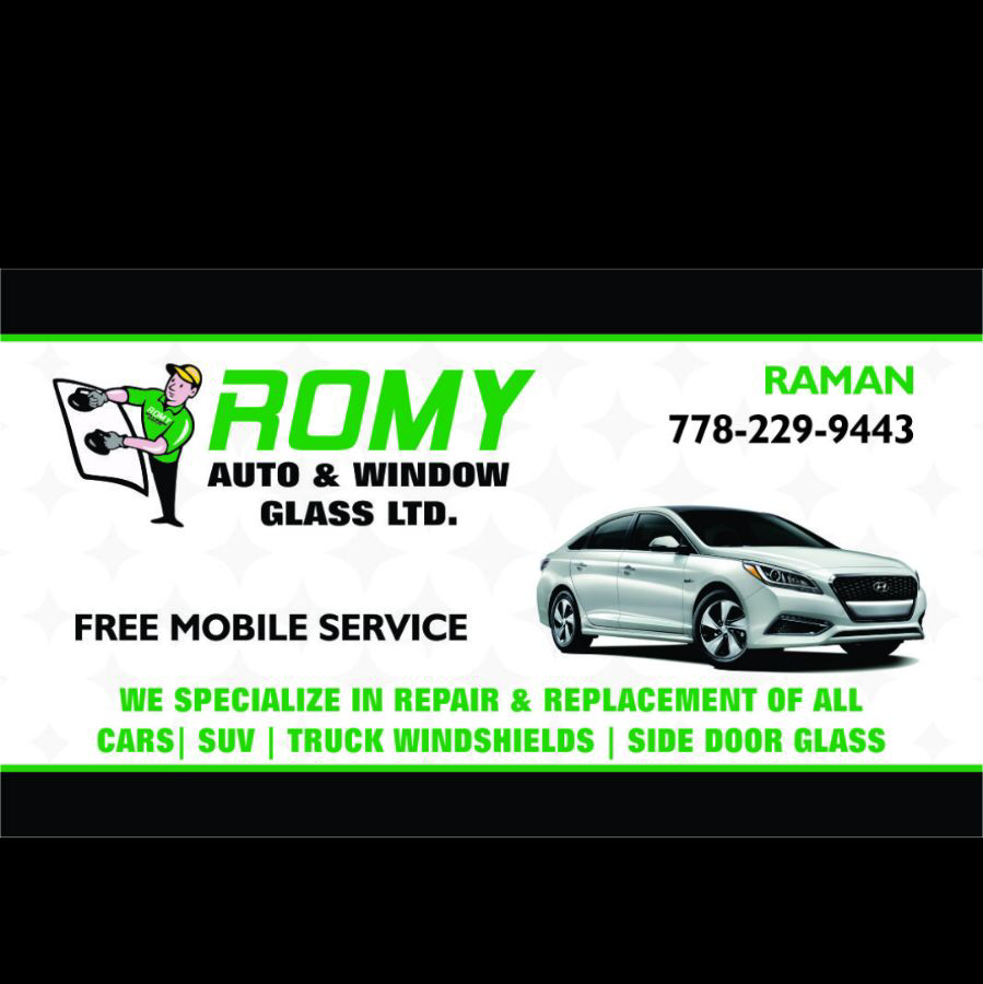 Romy Auto Glass | 7956 Alexander Rd, Delta, BC V4G 1G7, Canada | Phone: (778) 229-9443