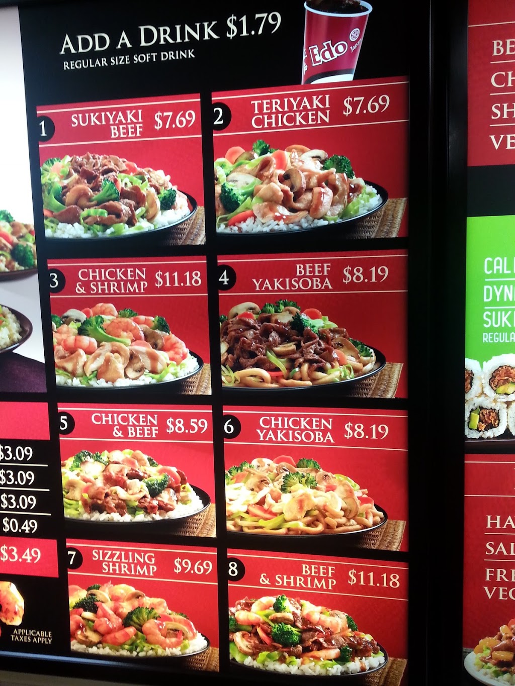 Edo Japan | 1355 Kingston Rd, Pickering, ON L1V 1B8, Canada | Phone: (905) 420-3979