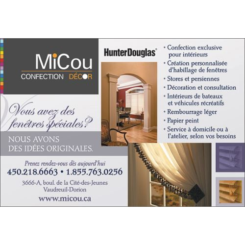 Micou Confection Décor | 1915 Chemin Ste Angélique, Saint-Lazare, QC J7T 2Y2, Canada | Phone: (450) 218-6663