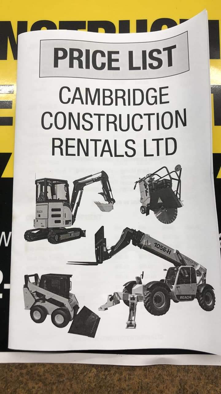 Cambridge Construction Rentals | point of interest | 5660 Evangeline Trail, Cambridge Station, NS B0P 1G0, Canada | 9025387368 OR +1 902-538-7368