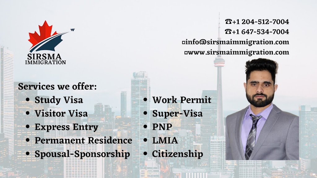 Sirsma Immigration Services Inc. | 8 Jingle Crescent, Brampton, ON L6S 0A8, Canada | Phone: (204) 512-7004