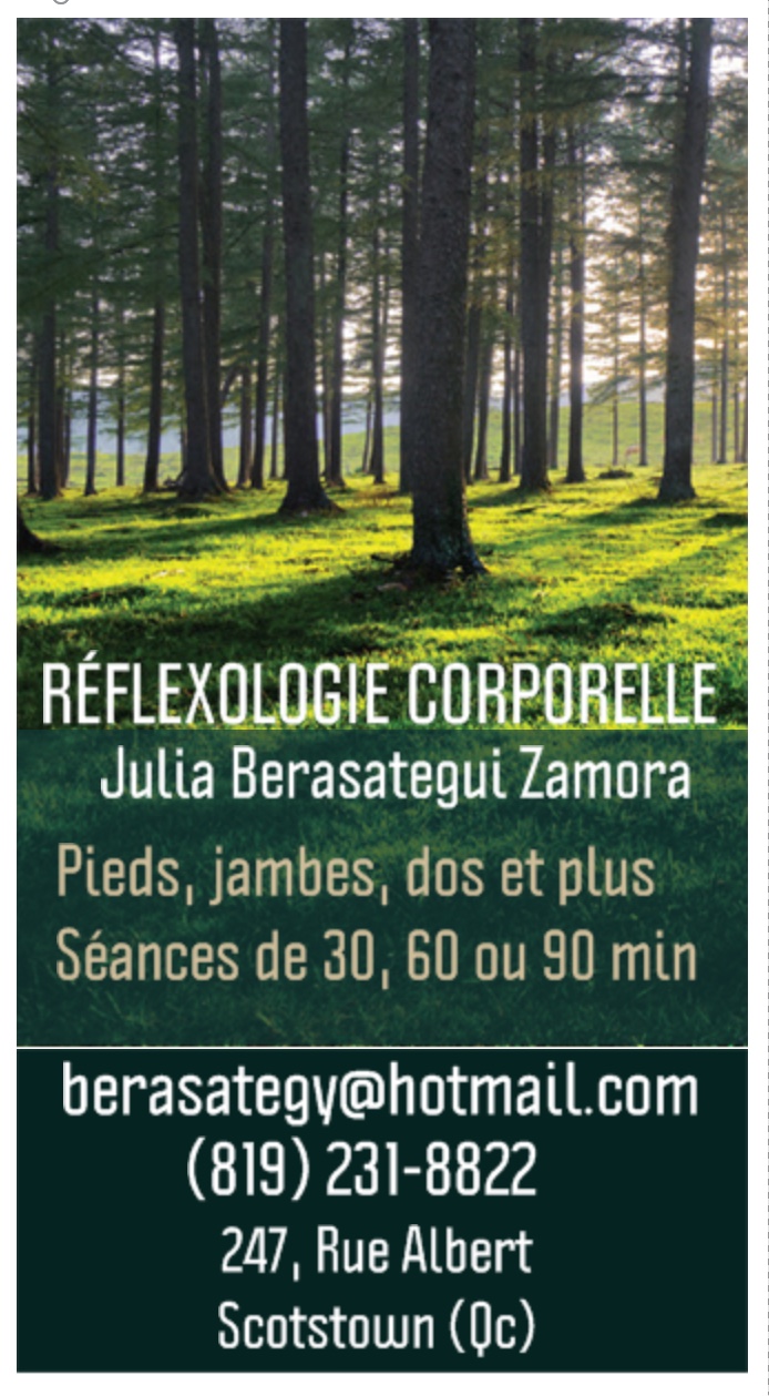 Julia Berasategui Zamora, Réflexologie Corporelle & Art | 247 Rue Albert, Scotstown, QC J0B 3B0, Canada | Phone: (819) 231-8822