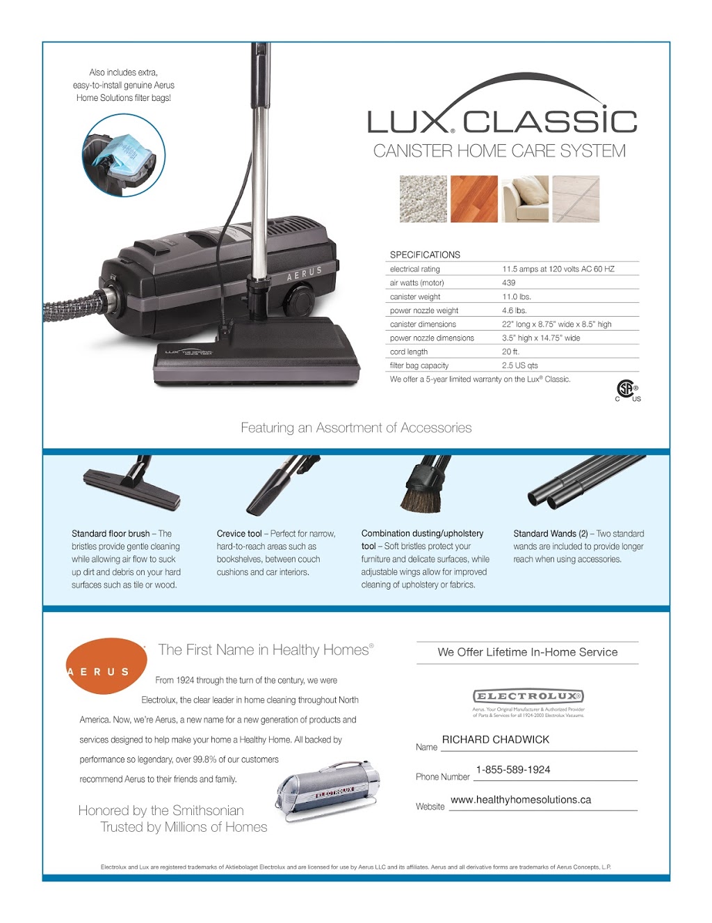 Aerus Electrolux | 188 Main St S, Brampton, ON L6W 2E2, Canada | Phone: (855) 589-1924