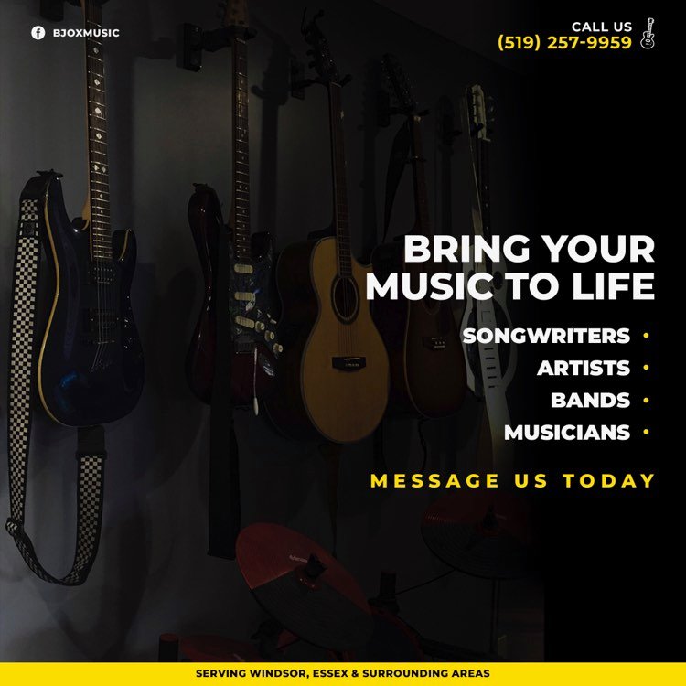 B JOX MUSIC | #79, Cottam, ON N0R 1B0, Canada | Phone: (519) 257-9959