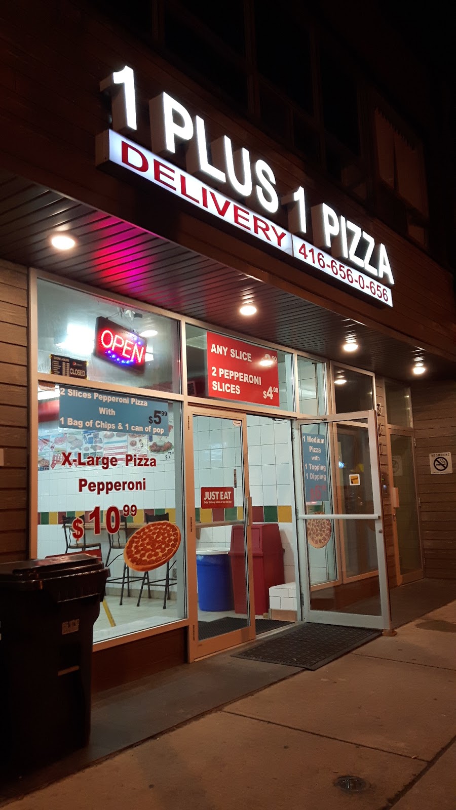 1 Plus 1 Pizza Inc | 361 Oakwood Ave, York, ON M6E 2W1, Canada | Phone: (416) 656-0656
